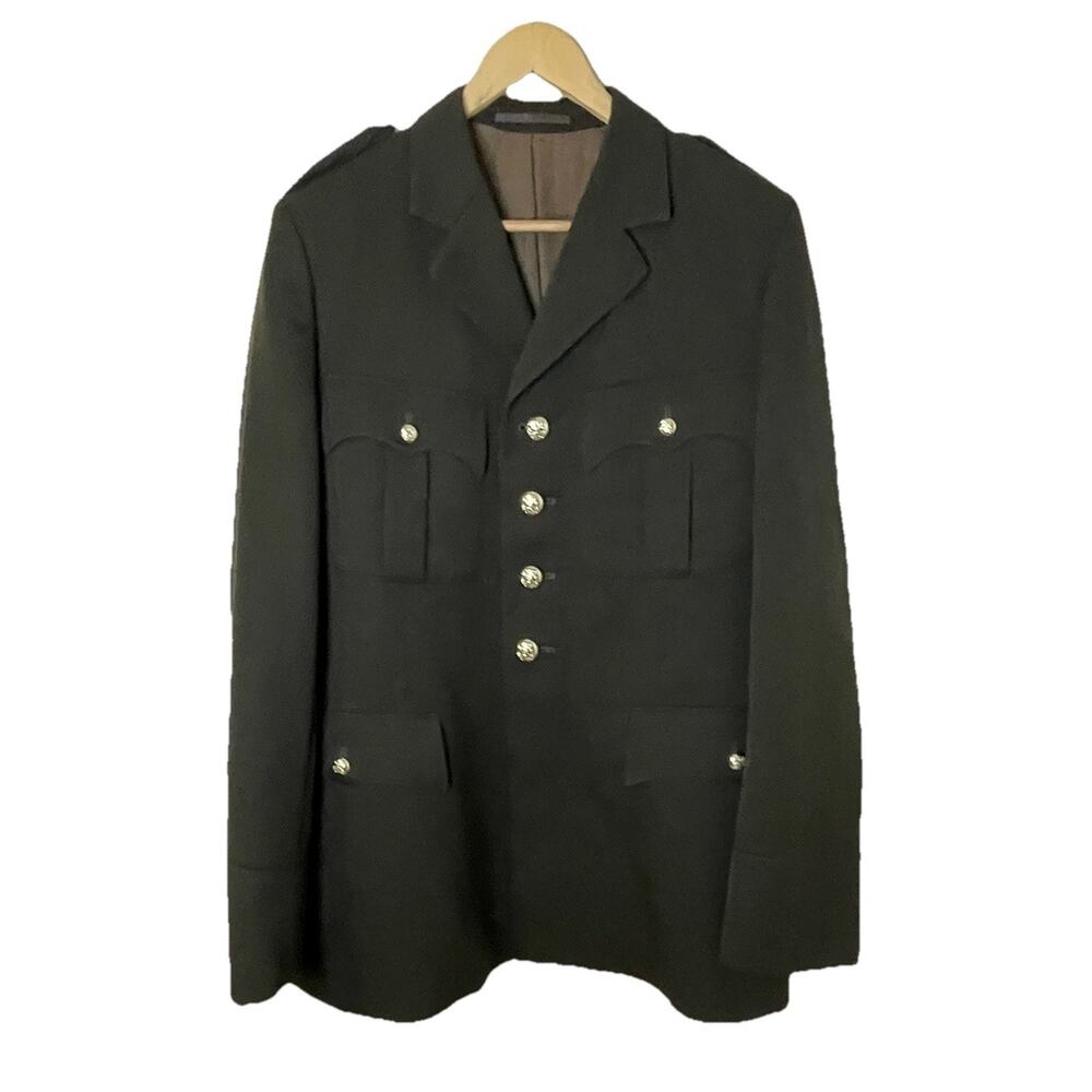VTG Royal Netherlands Army Jacket - 1987 JE MAINTIENDRAI Wool Khaki Green Men 38